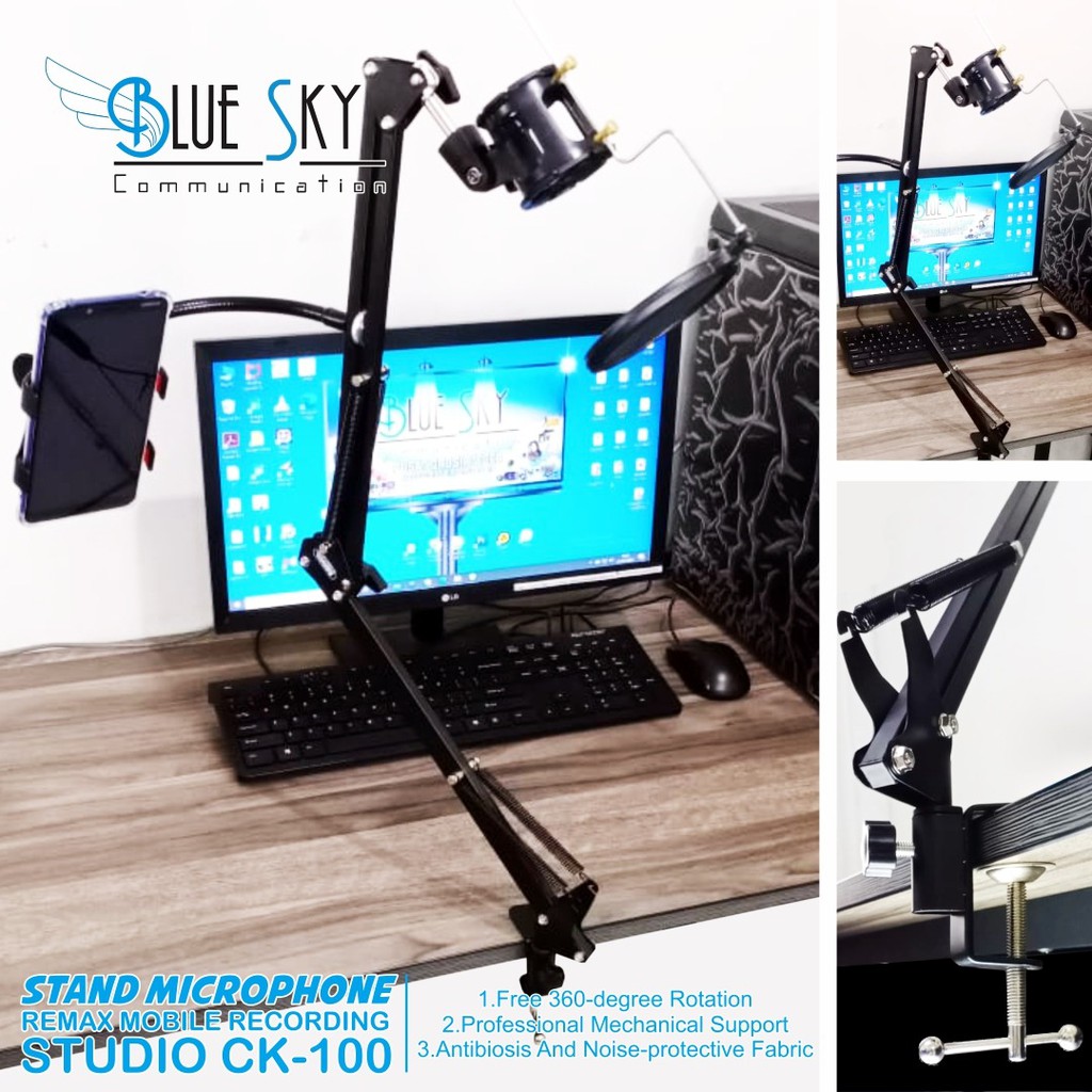 STAND MICROPHONE REMAX MOBILE RECORDING STUDIO CK-100