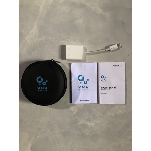 Splitter Lightning Iphone & Audio Jack, Charging, Audio & Mic YUU - Second / Bekas