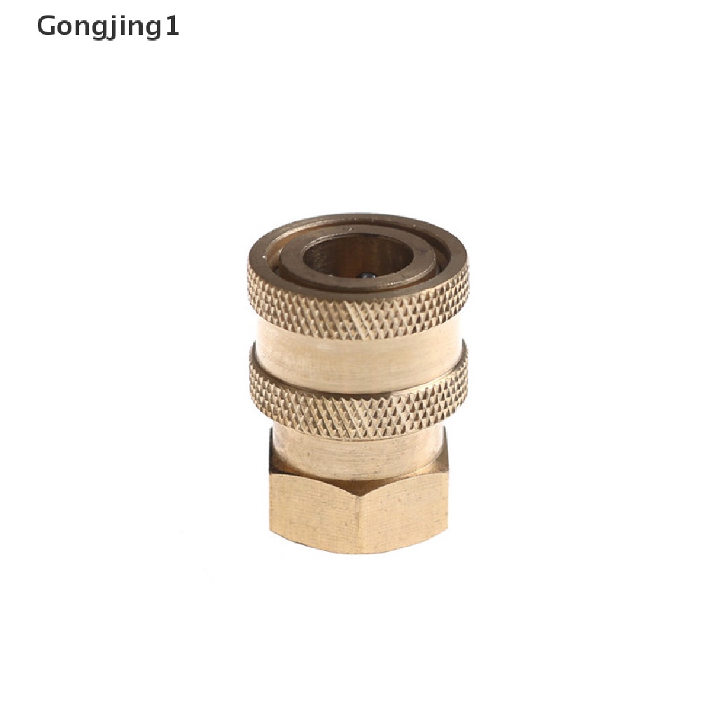 Gongjing1 Konektor Coupler Female NPT 1 / 4 &quot;Bahan Kuningan Untuk Mesin Cuci