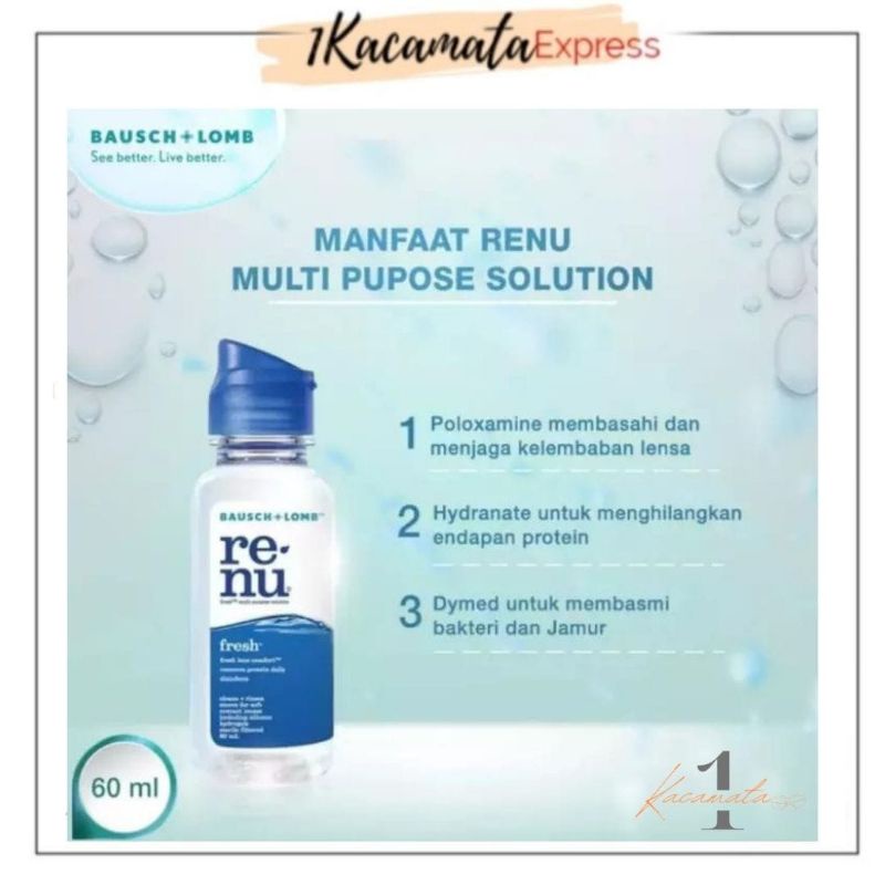 Renu Fresh Multi Purpose Solution 60ml (Travel Pack) by Bausch + Lomb