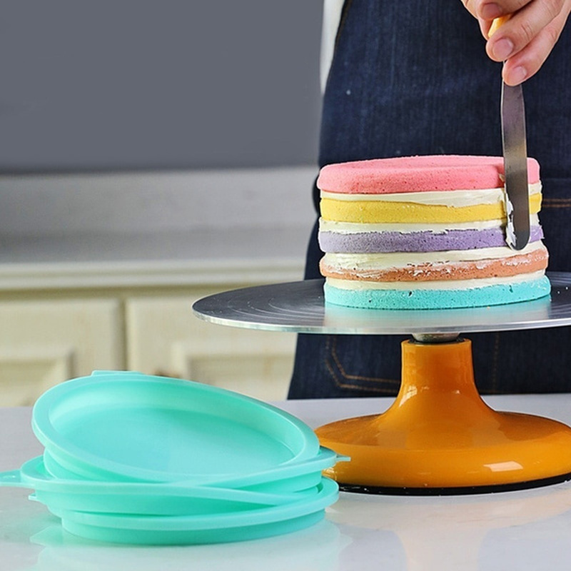 Kitchen Silicone Layered Cake Mold / DIY Desserts Baking Mold /Non-stick Round Shape Cake Tray Mould Baking Tools