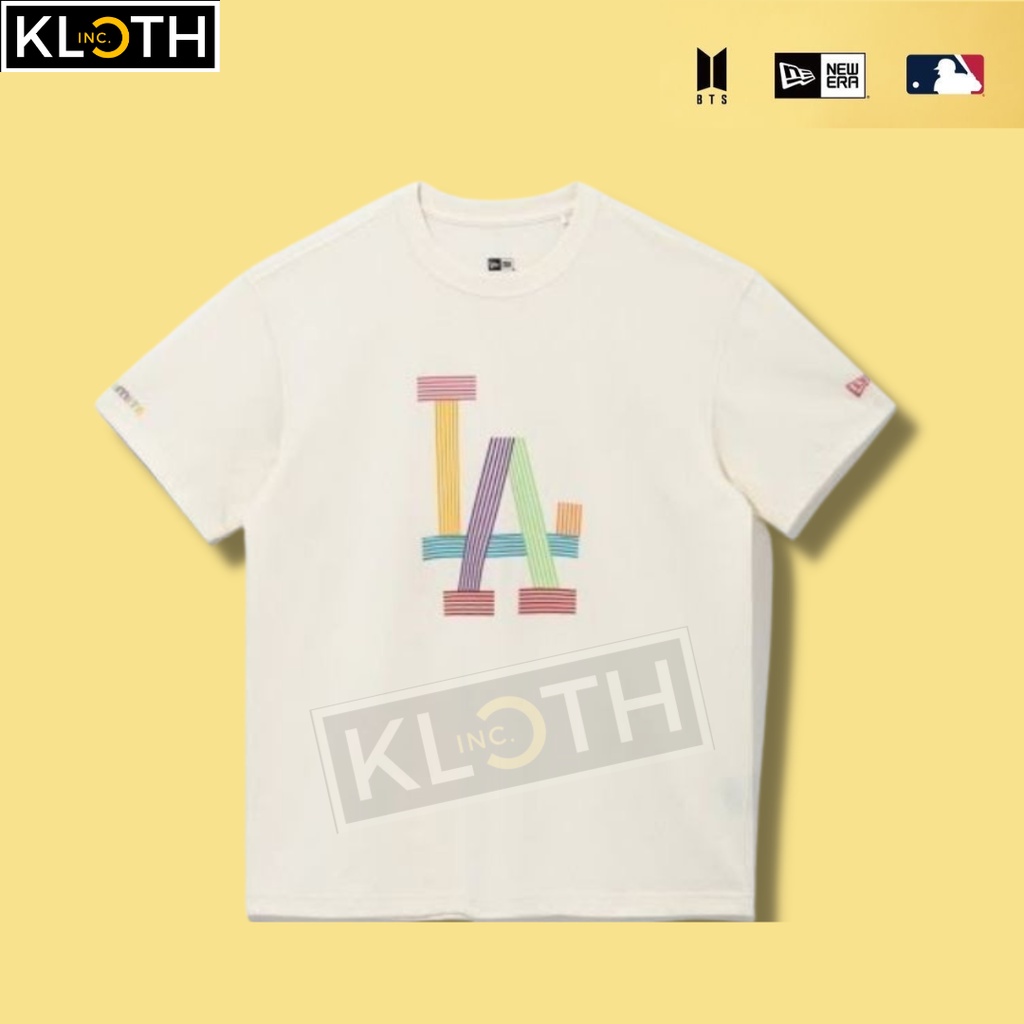 [BTS] Kaos BTS x New Era x MLB LA Dynamite Cotton 24s Premium Bisa Upgrade Lengan Panjang