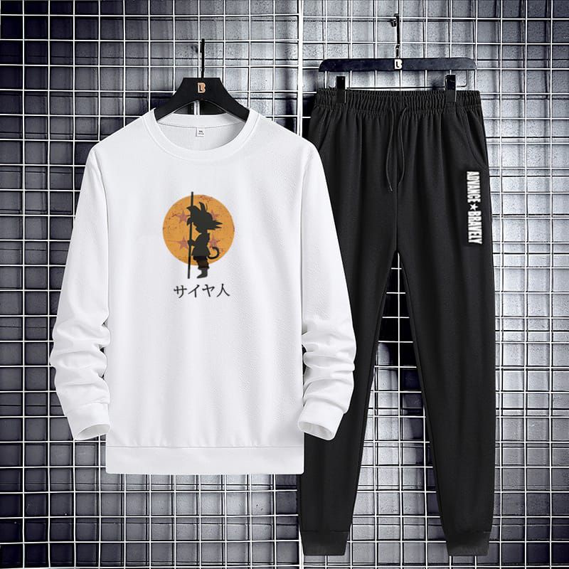 Set Sweater Pria, Sweater+Celana Panjang Bermotif Son Goku