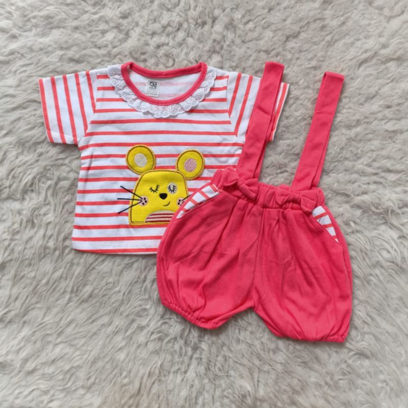 baju bayi overall mouse