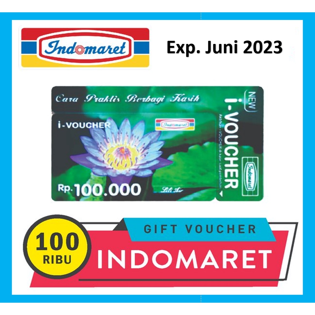 Jual Voucher Indomaret pecahan 100 Exp. Desember 2023 | Shopee Indonesia