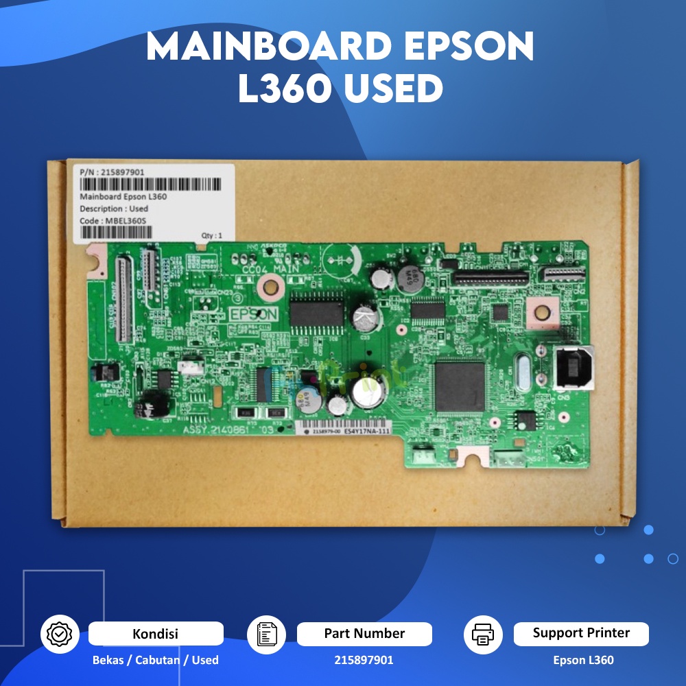 Board Used Printer Epson L360, Mainboard Epson Bekas L360