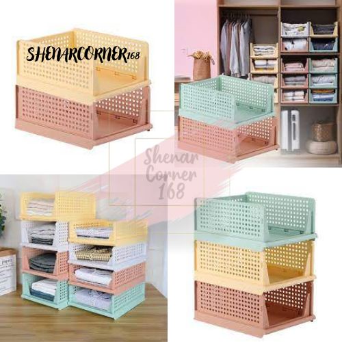 SHENAR STORAGE BOX LIPAT / RAK LACI STORAGE / RAK PAKAIAN SUSUN / STORAGE BOX PENYIMPANAN BARANG MAINAN ANAK / LACI ORGANIZER RAK BAJU SEPATU / KERANJANG BAJU LIPAT - STORAGE BOX LIPAT K0229, SHENARCORNER168