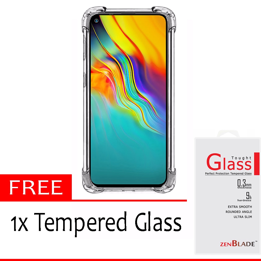 [FLASH SALE] Case Anti Crack Anti Shock Softcase Infinix Hot 9 - Free Tempered Glass