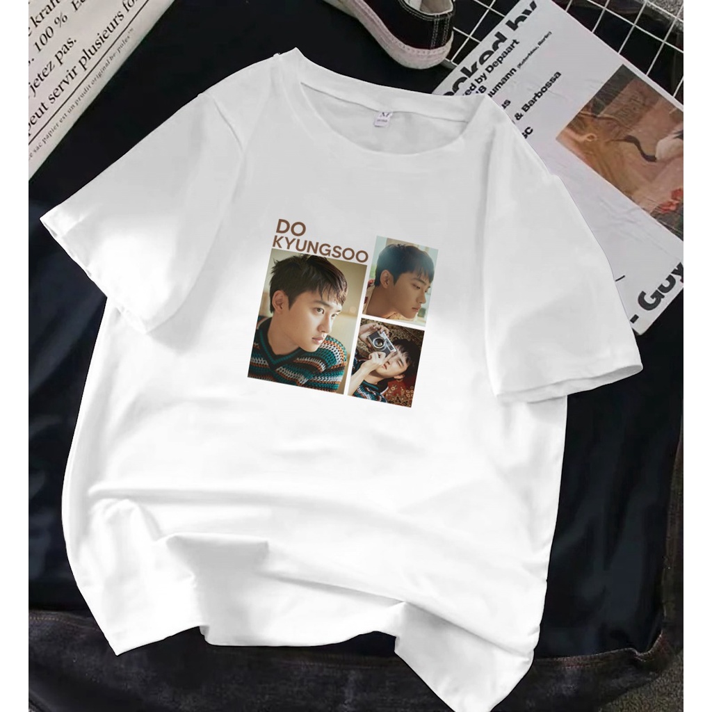 Pretty Savage - Kaos Oversize Do Kyungsoo Photo rose coklat ver