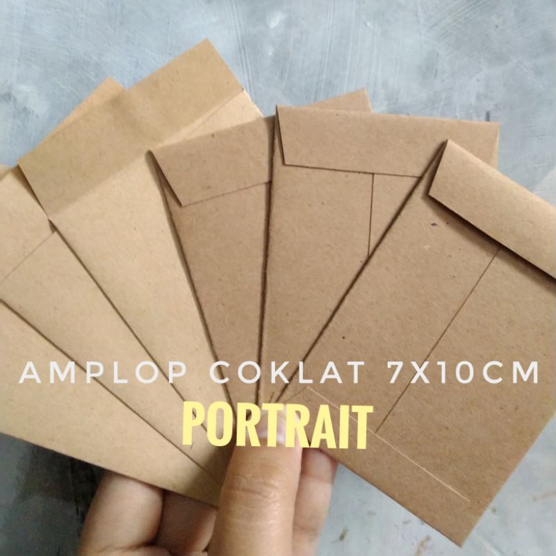 

READY STOK Amplop coklat kecil portrait vintage klasik
