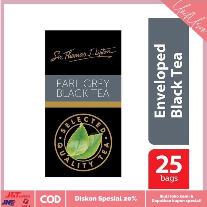 

⭐COD⭐ Teh Lipton Sir Thomas Lipton Enveloped Earl Grey 25 Pack