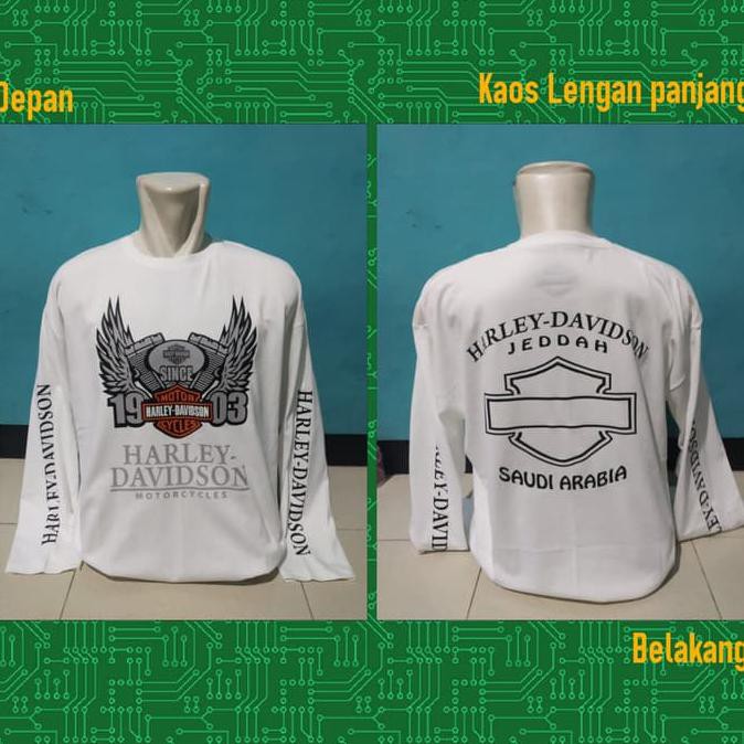NEGO AJA❣☞ kaos pria murah kaos lengan panjang/t shirt/baju keren HARLEY DAVIDSON SAUDI ARABIA
