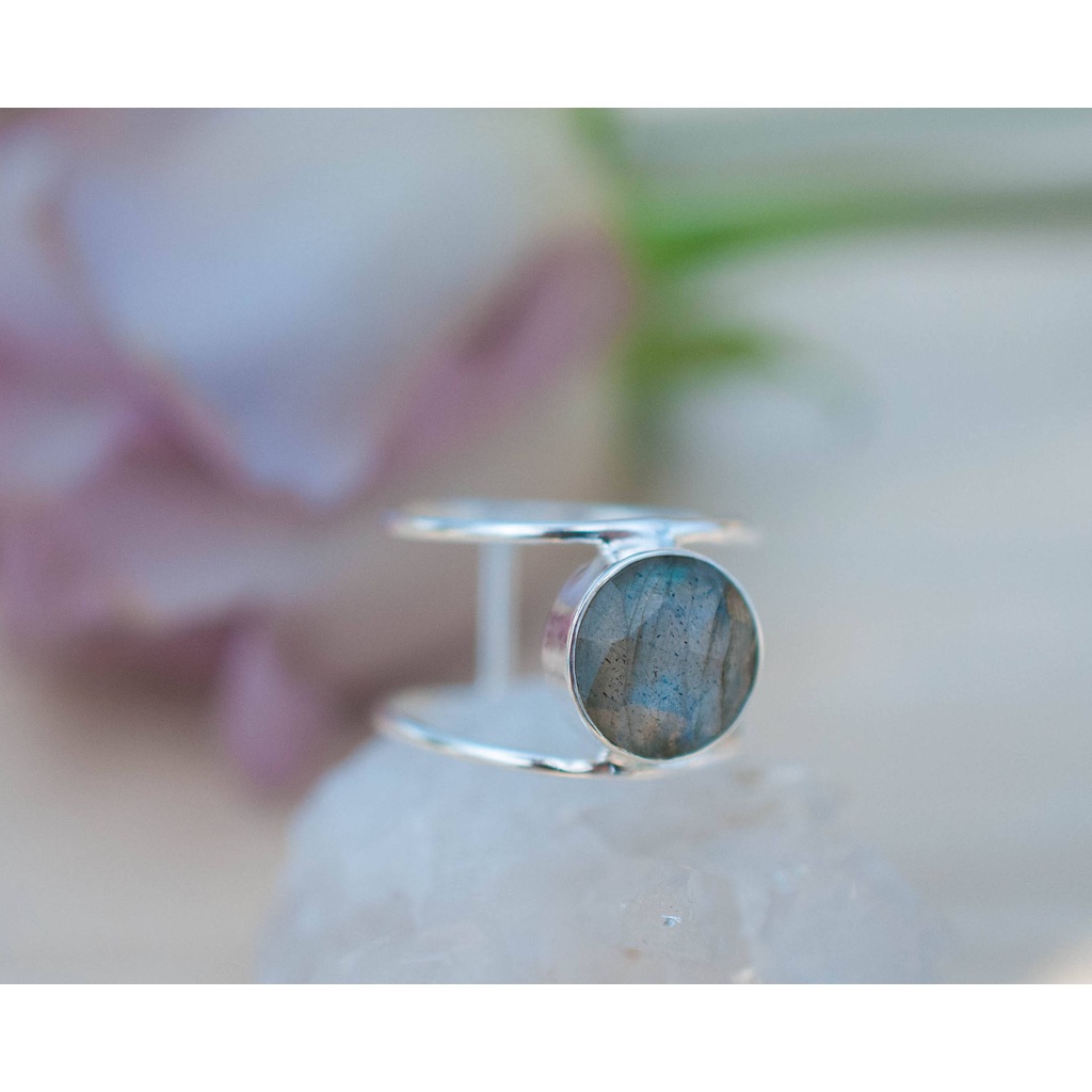 Cincin Sterling Silver 925 Dengan Batu Hias Biru Laut Untuk Wanita Ccb22