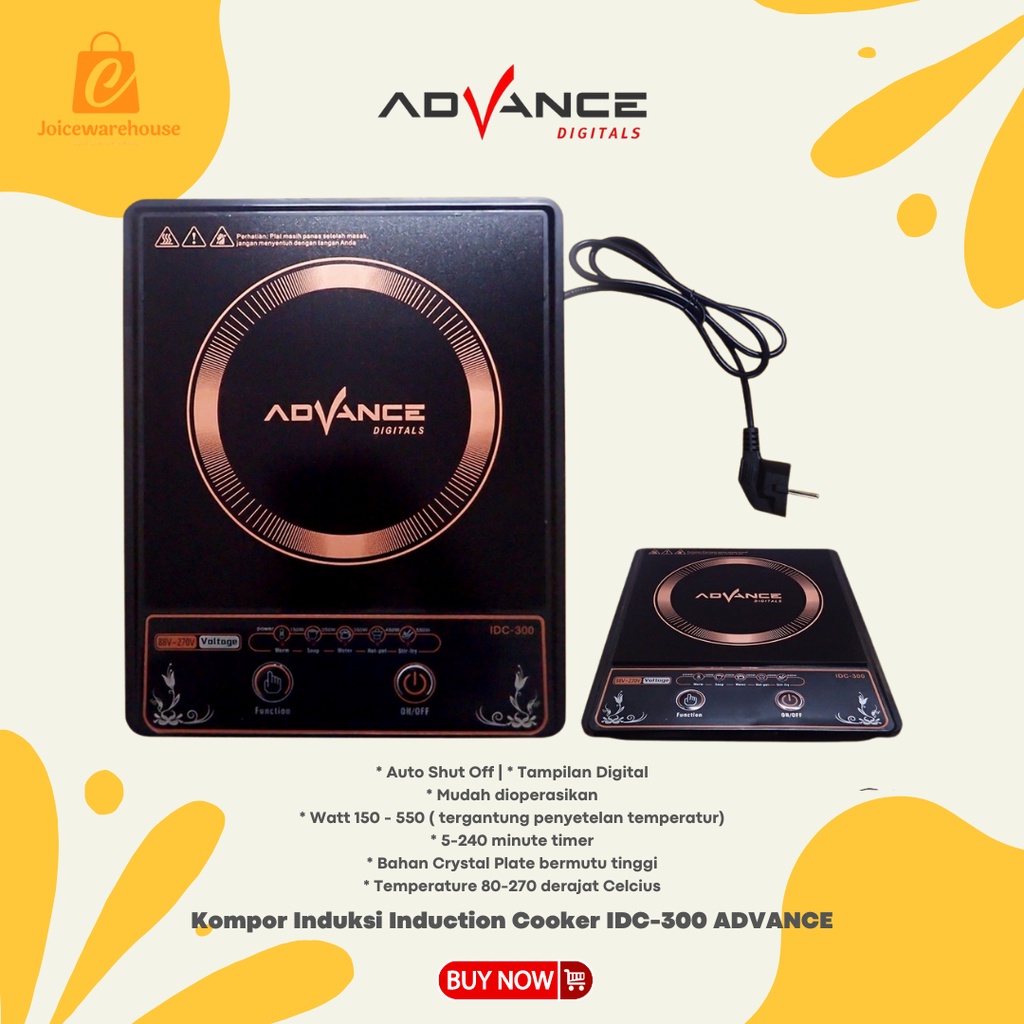 Jual Kompor Induksi Induction Cooker IDC-300/ IDCE 1 ADVANCE Low Watt ...