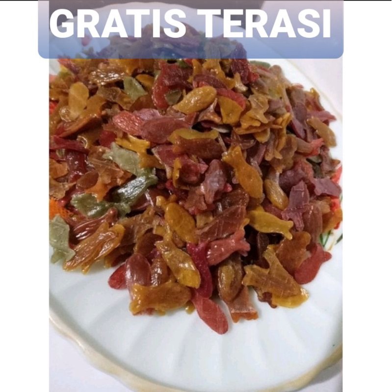 

KERUPUK BENTUK IKAN 250 gram GRATIS terasi khas cirebon