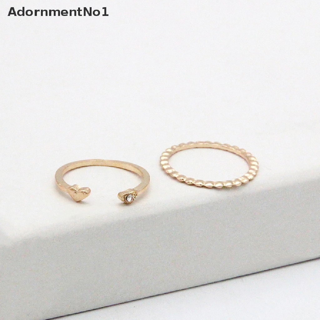 (AdornmentNo1) 10pcs / set Cincin Gaya Bohemian Motif Bulan / Bintang Untuk Perhiasan Wanita / Anak Perempuan