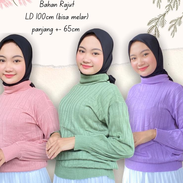 Terbagus.. RAJUT JOVANKA / RAJUT OVERSIZE / TURTLENECK KNITWEAR