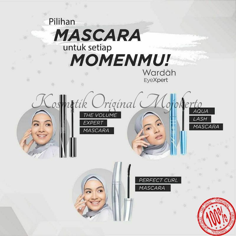Wardah Maskara | Wardah Volume Mascara | Wardah Perfectcurl Mascara | Wardah Aqua Lash Mascara