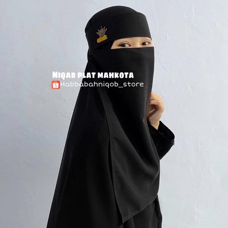 Niqab Bandana Plat Mahkota Cadar Niqob Viral Termurah By Habbabah