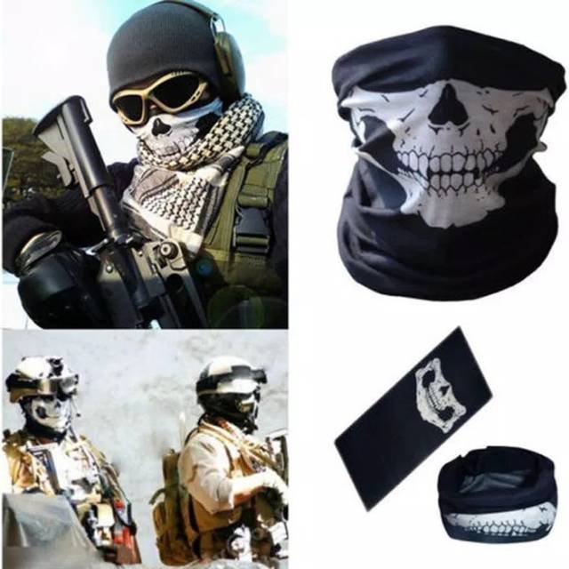 Buf Bandana Masker Topeng Skull Tengkorak ( motor, sepeda, hiking )0