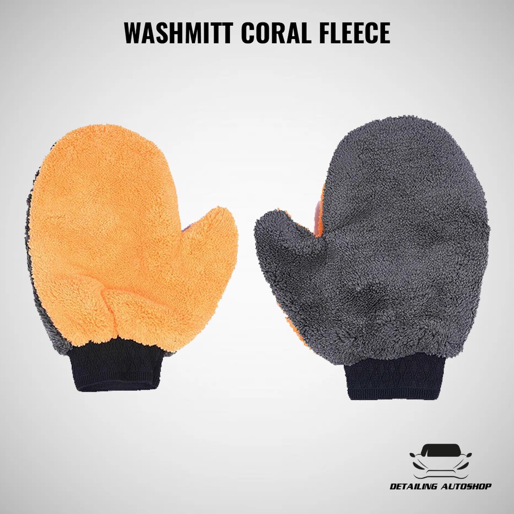 Wash Mitt Coral Fleece