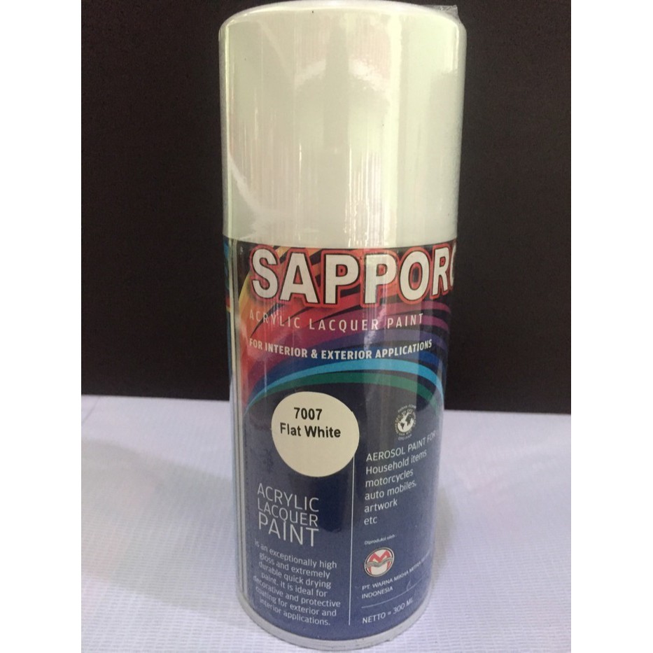 

Sapporo Cat Spray 7007 Flat White Dasar 300 ml Cat Semprot Sapporo