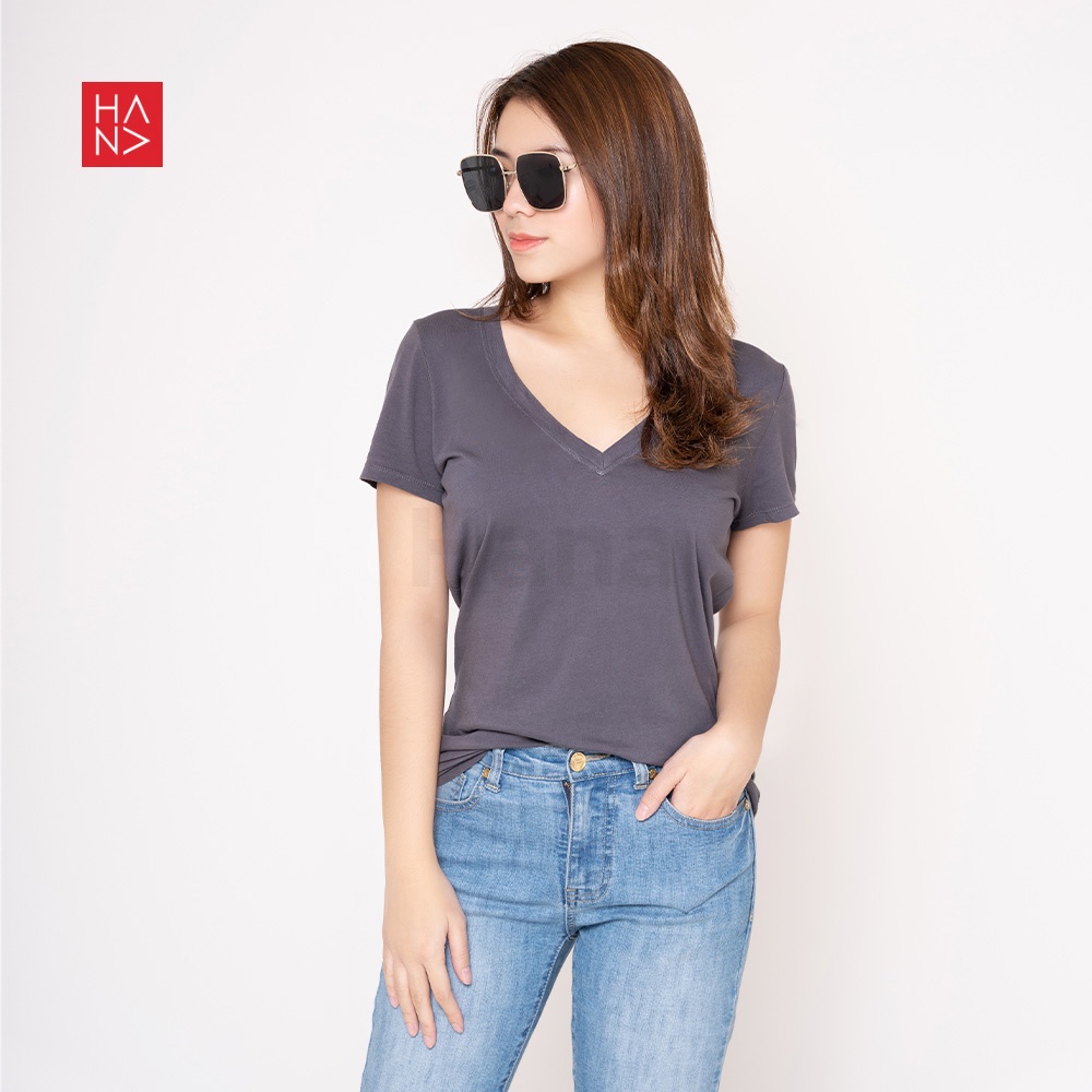 Hana Fashion - Yuki T-shirt Basic / Kaos Polos Wanita Oversize Jumbo - TS488