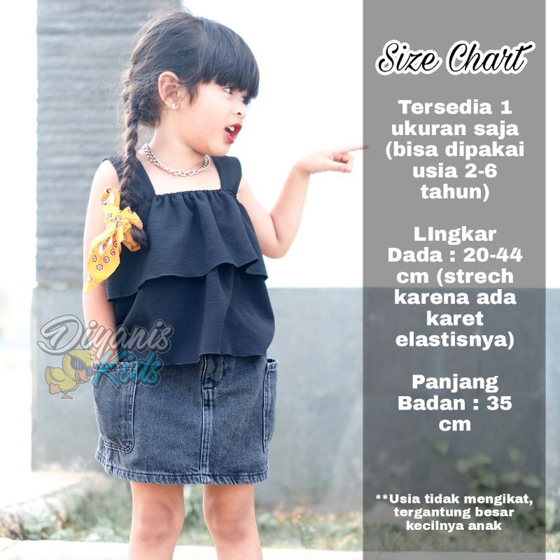 SUSAN blouse baju atasan anak perempuan 2-7 tahun bahan crincle airflow