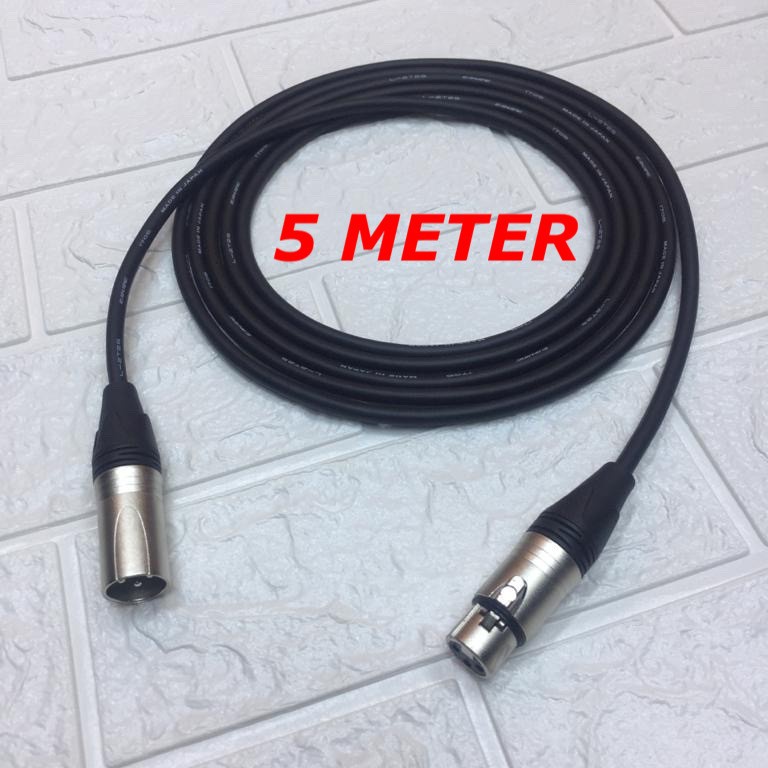 kabel mic speaker aktif ke mixer 5 meter kabel made in japan
