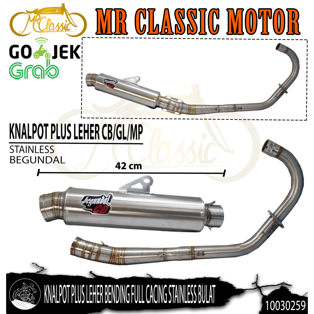 Knalpot Racing Freeflow Plus Leheran Begundal CB Full Stainless