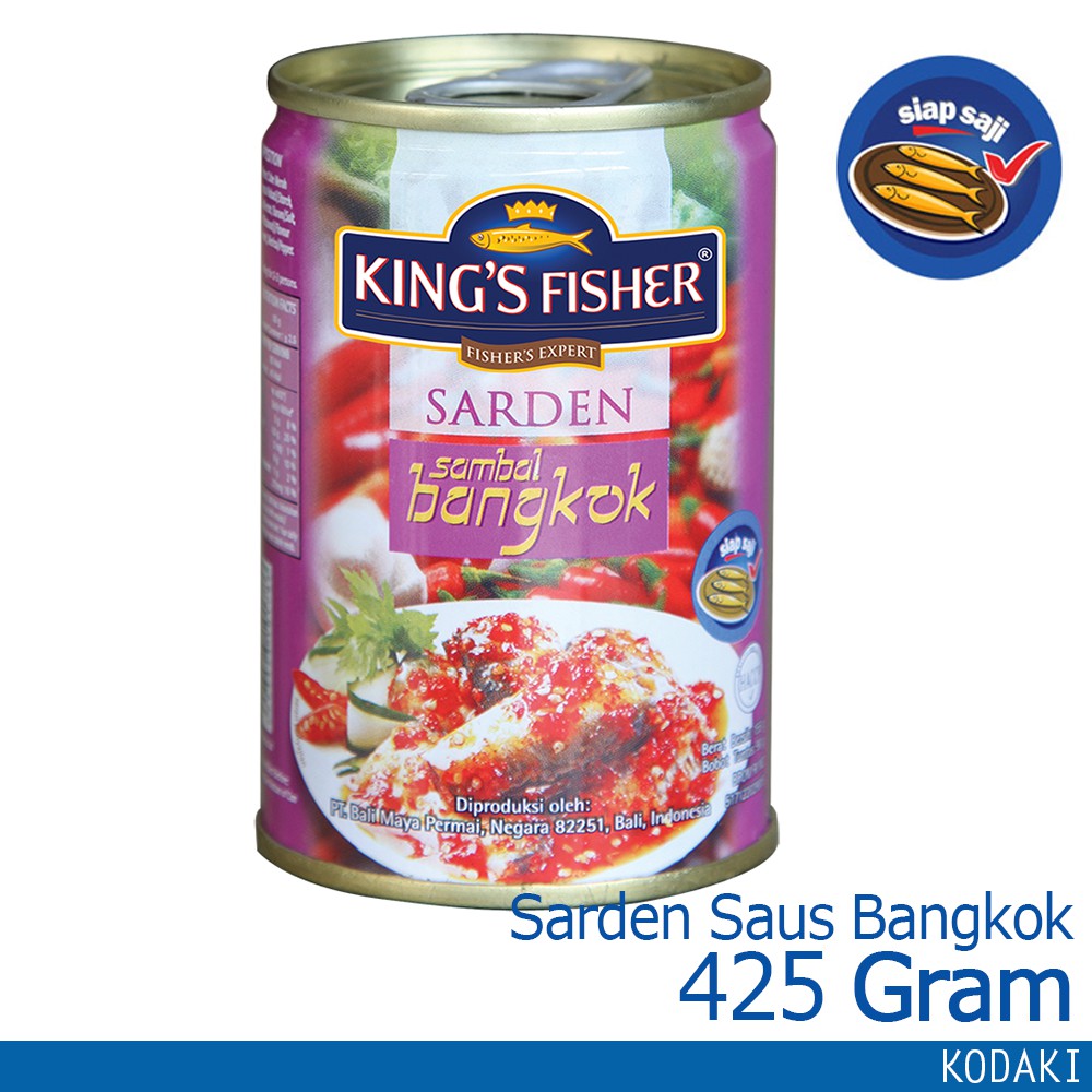

KtmStore King's Fisher Sarden saus bangkok Makanan Kaleng 425 g kings fisher