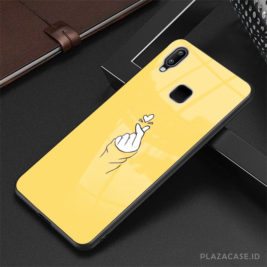 [K04] Case Glass Kaca LOVE OPPO A37 A3S A5S A7 A71 A83 A3S A1K F1S F3 F5 F11 RENO 2F A5 A9 2020