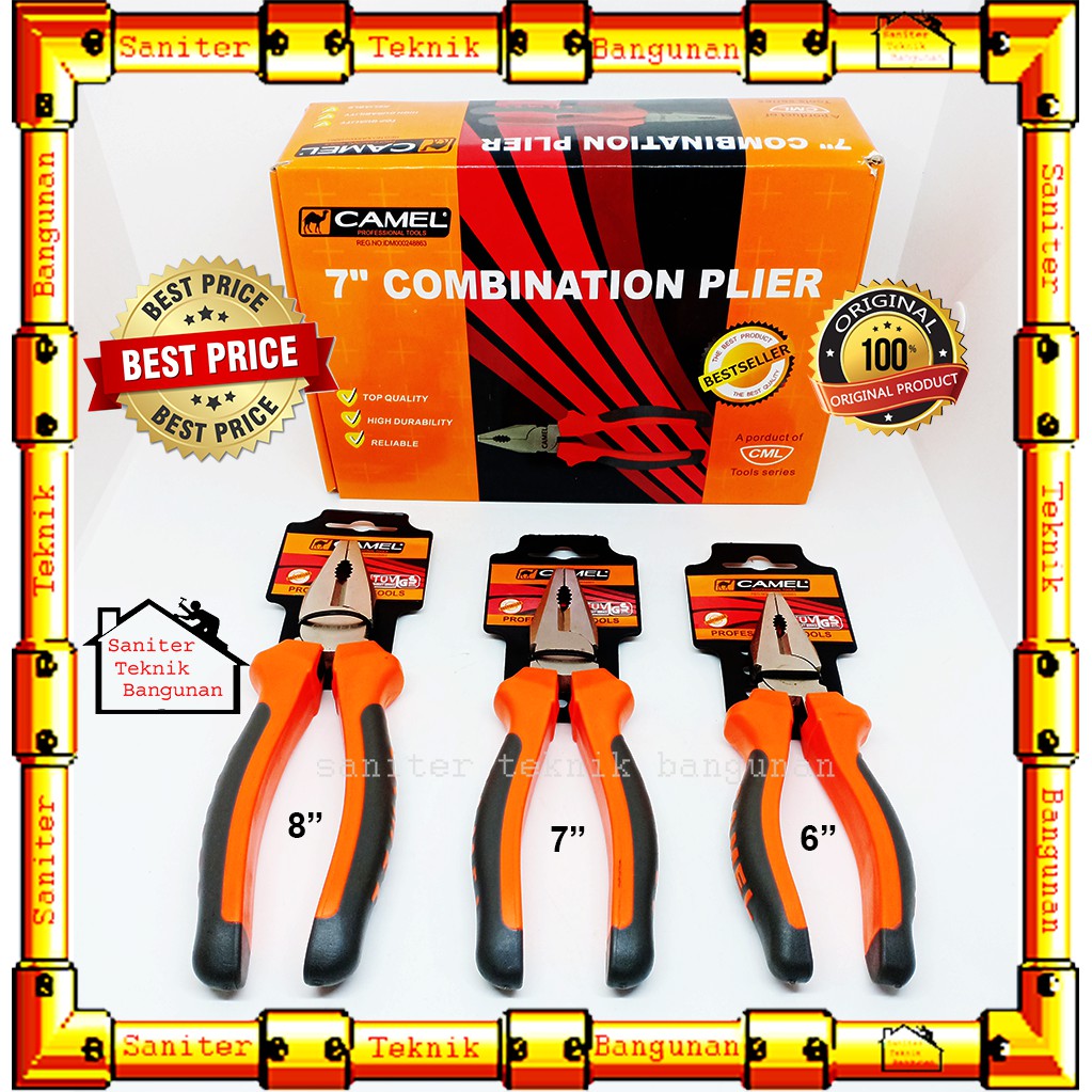 TANG-TANG KOMBINASI-TANG HIGH QUALITY 6'' 7'' 8'' INCH CAMEL