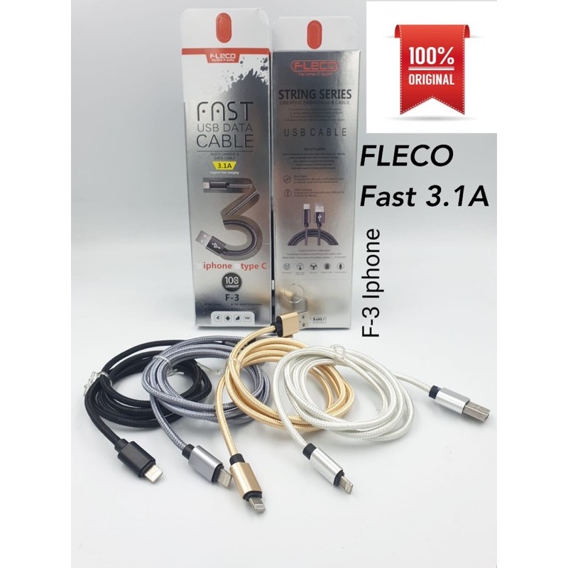 promo kabel data fleco f3 / f789 micro fast charging qualcomm 3.0