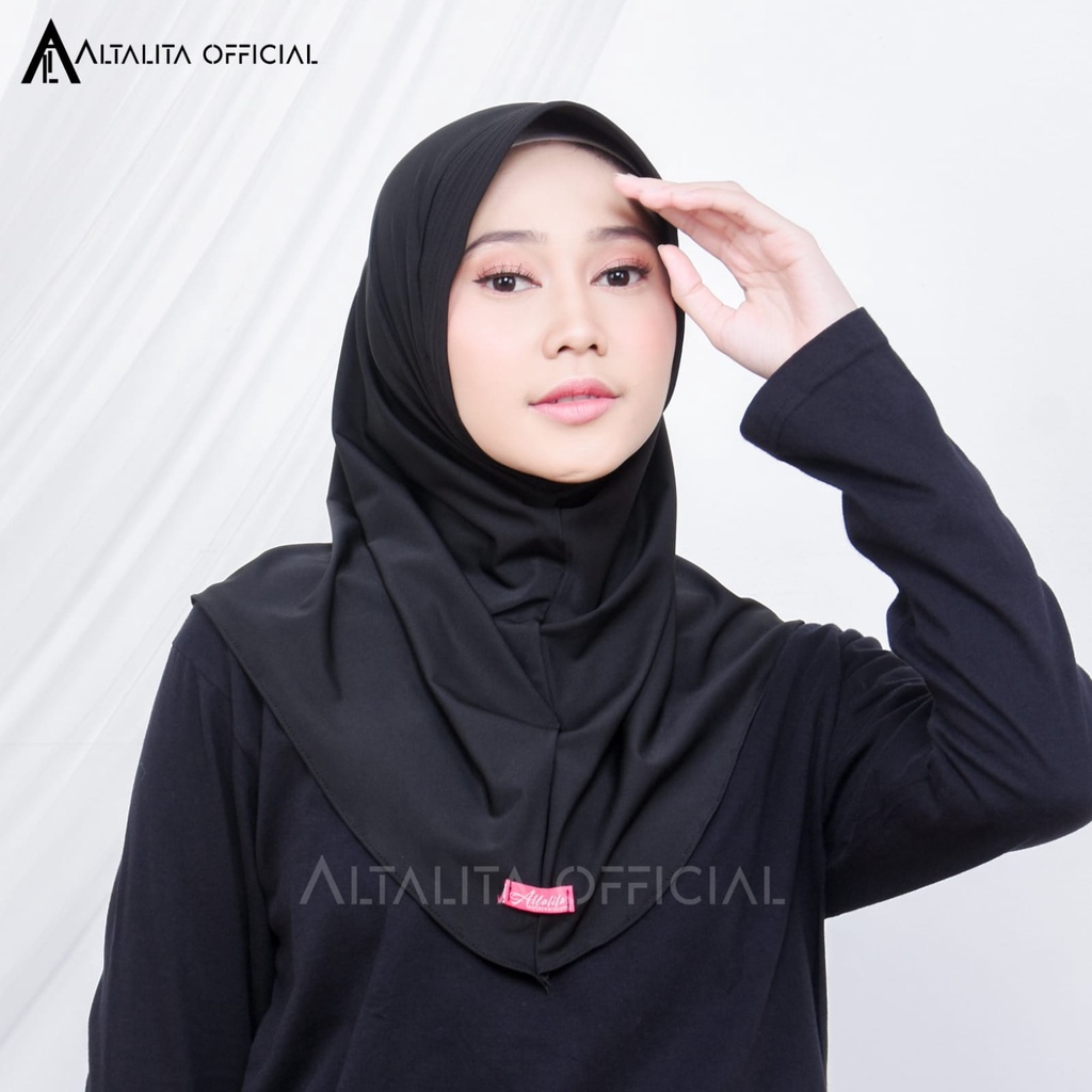 Altalita - Jilbab Sport Instant pet Bahan Jersey Spandek Polos Premium Cocok Untuk Sekolah Olahraga dan Sehari-Hari