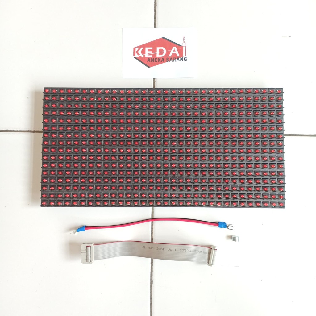 Panel Module Modul LED P10 Running Text DIP Merah Red Indoor Dot Matrix