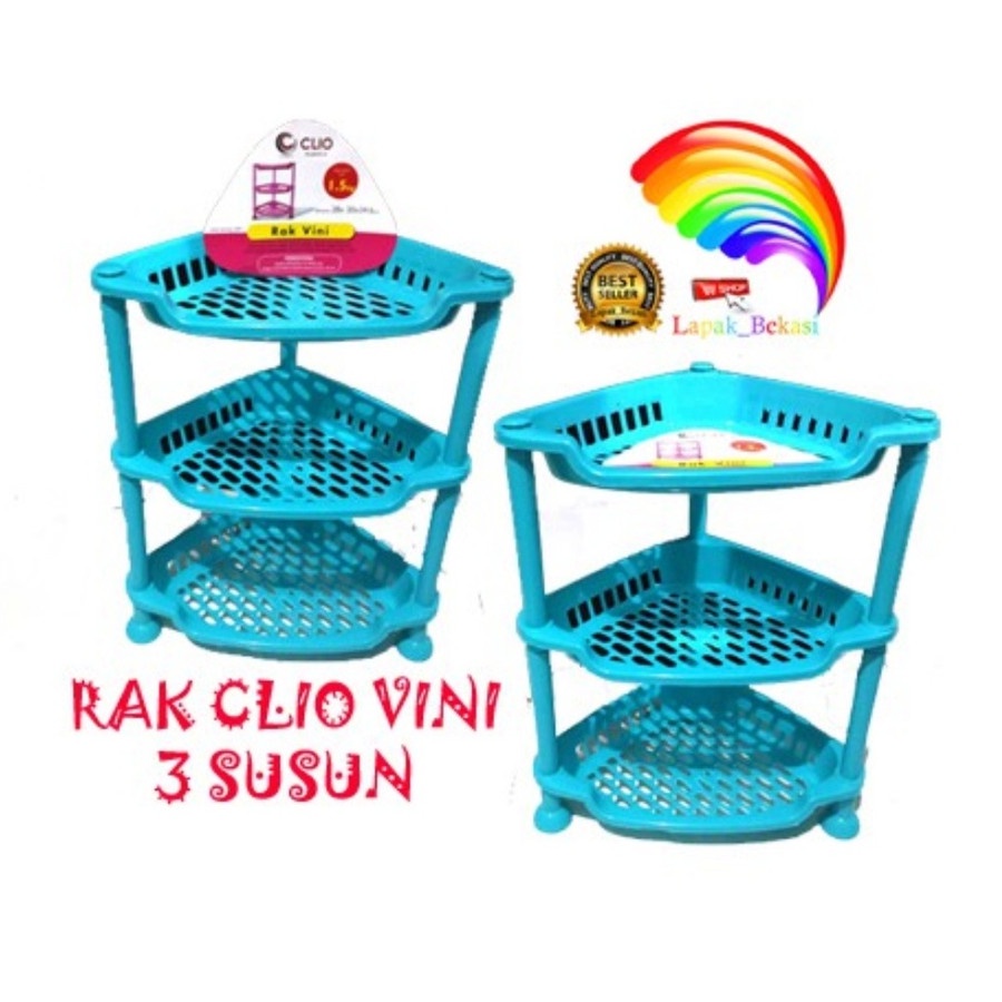 RAK 3 SUSUN CLIO VINI / RAK SUDUT  MYPLAST SERBAGUNA