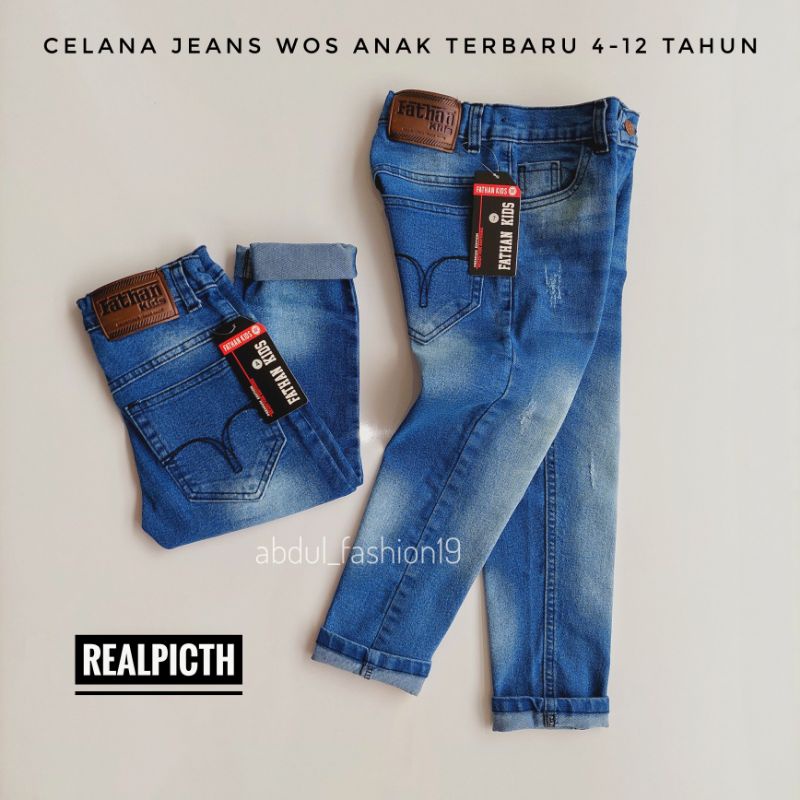 Celana Jeans Panjang Anak laki laki 4-12 tahun Anak Cowok Terbaru Terlaris Termurah