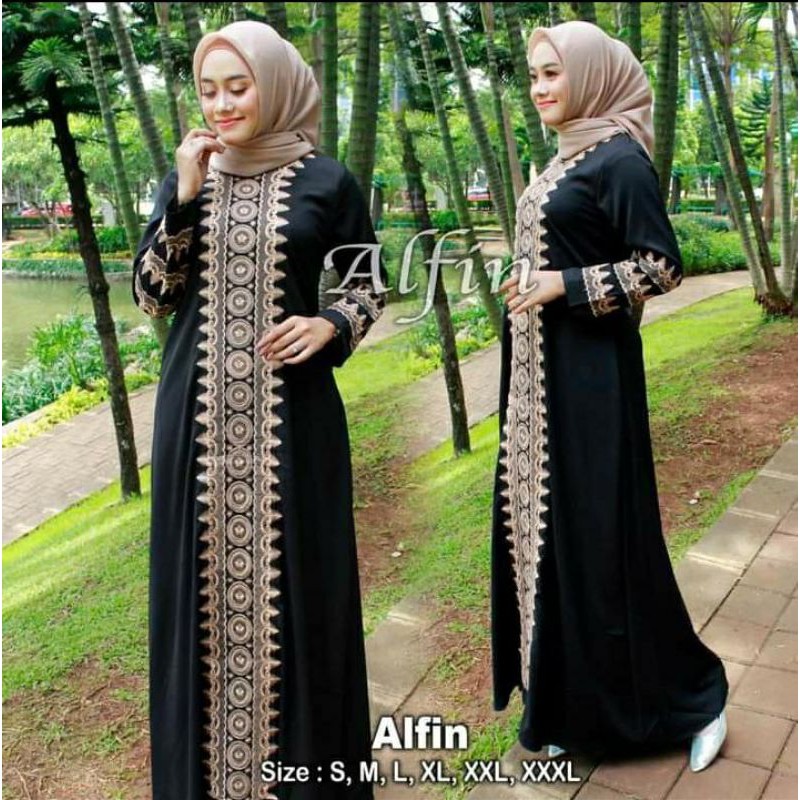 jubah wanita gamis abaya bordir remaja