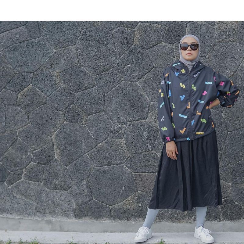 MARIPI JACKET TETRIS BLACK JAKET