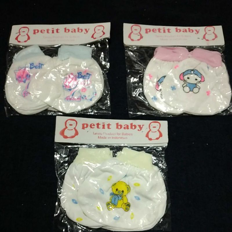 K-TA (3 set) STK PETIT BABY Sarung Tangan dan Sarung Kaki Bayi Newborn Perlengkapan Bayi Baru Lahir