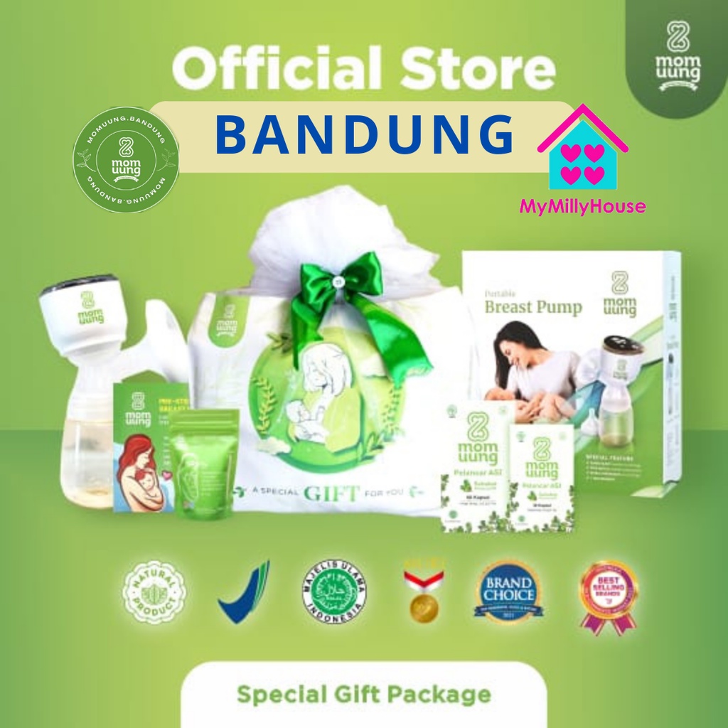 MOM UUNG MOMUUNG SPECIAL GIFT PACKAGE PAKET SPESIAL LENGKAP BREASTPUMP ASI BOOSTER KANTONG ASI