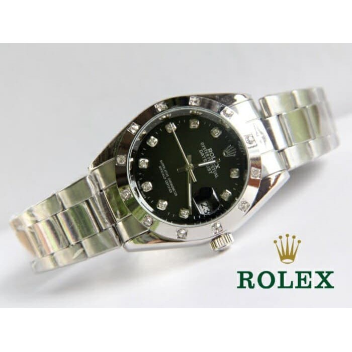 ROLEX DATEJUST AUTOMATIC SILVER COVER BLACK
