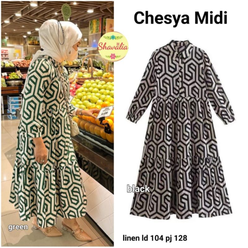 EXTU ORIGINAL ZARA PRINT MIDI DRESS HERLIN KENZA