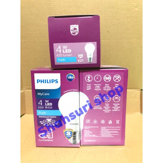 Philips led mycare 4w my care 4 watt 4 w cool day light putih