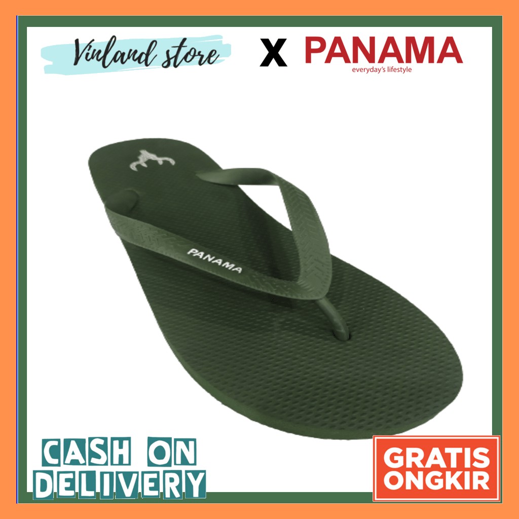 PANAMA SANDAL Basic Male Hijau Army | Sandal Panama Pria Cowok