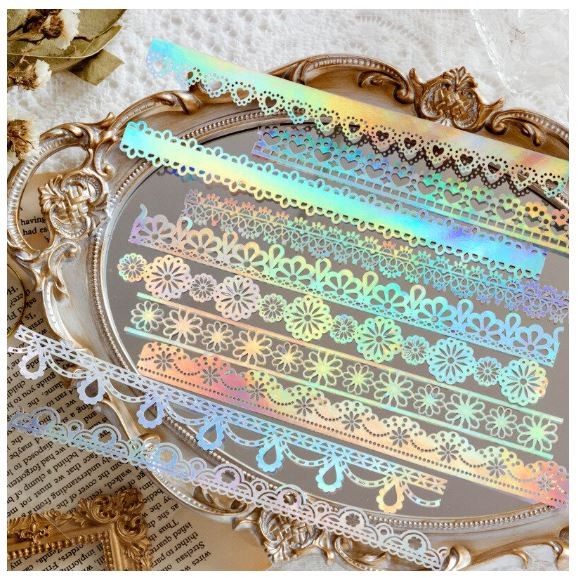 Gold Foil Lace Hollow Paper - Romantic Series (10pcs)