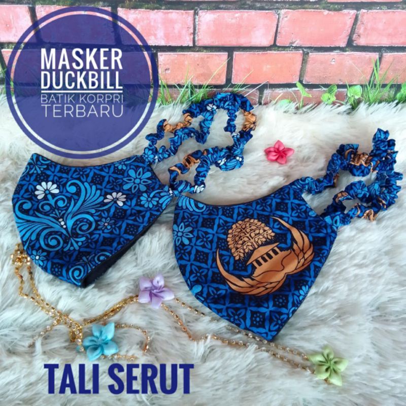 Masker duckbill batik KORPRI Terbaru