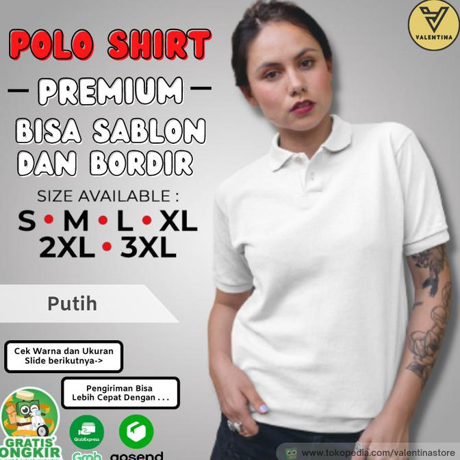 Kaos Kerah Wanita Original Polo Shirt Wanita Kaos Polo Wanita Putih Termurah