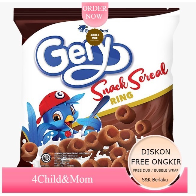 

Gery Snack Sereal Bantal Ring Chiki Cemilan Makanan Ringan 250gr